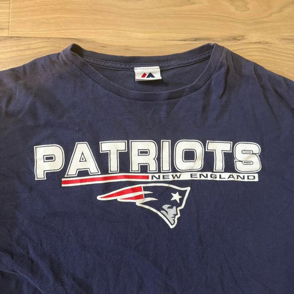 Vintage 00s New England Patriots long sleeve Graphic NFL football tee Size XL